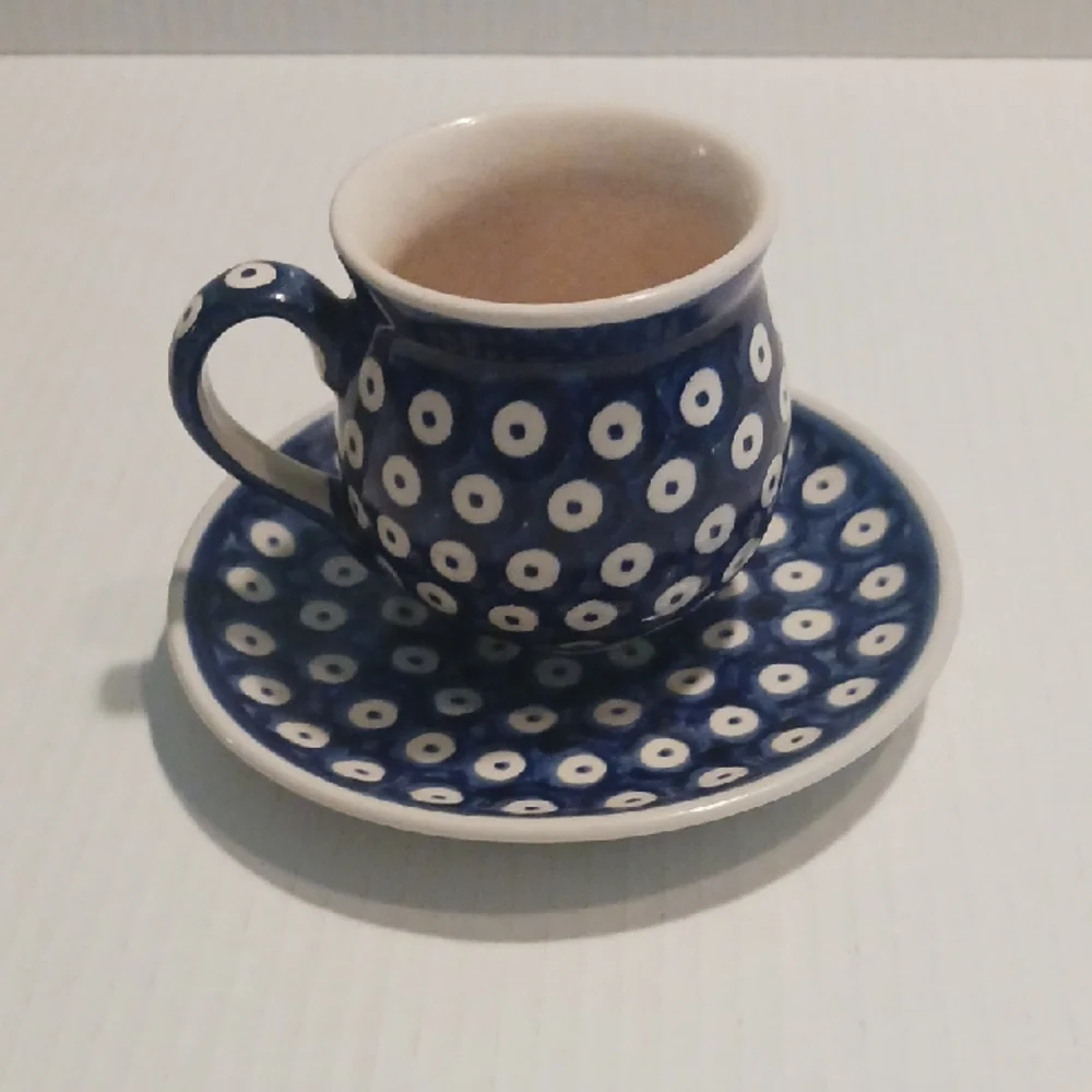 Polka Dot Blue and White Tea Set